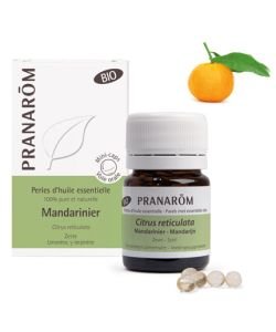 Mandarinier - Perles d'huile essentielle BIO, 60 perles